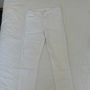 Joe's High Rise Skinny Ankle Jeans White